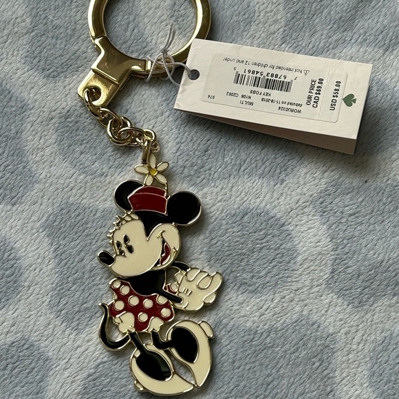 kate spade Accessories - Kate Spade Gold and Red Minnie Mouse Key Holder